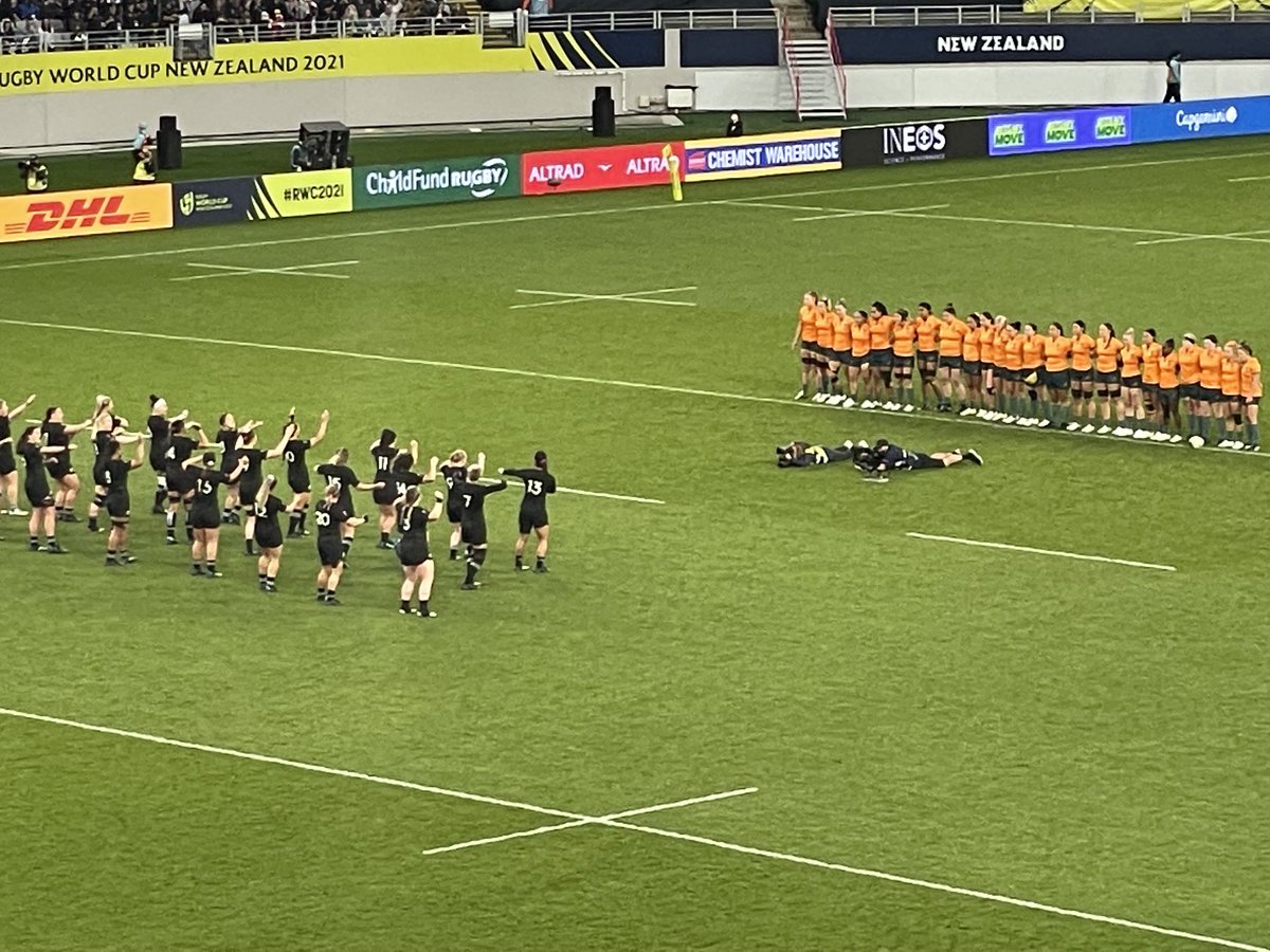 So excited to be in Auckland to watch the#Wallaroos v #Blackferns in our opening game of #WWRC2021 - go the #Wallaroos