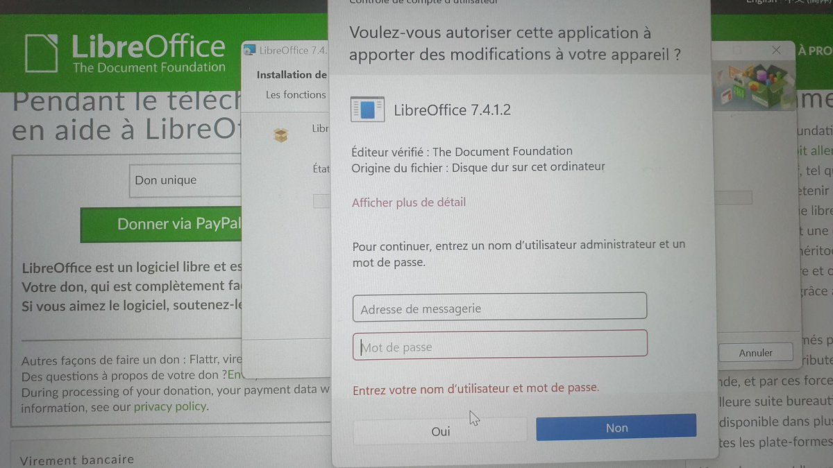 smetsjp's tweet photo. Les PC @vpecresse qui furent pré-installés à l'origine avec @LibreOfficeFR utilisent désormais M$ Office et interdisent l'installation d'une alternative libre. Qui est à l'origine de cette régression? Est-ce légal? (remember Najat) https://t.co/MPoIosZERN