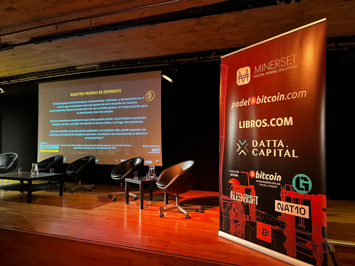 MinersetCrypto's tweet photo. Day 1 of @Wo_Bitcoin in Madrid. We are proud to be sponsors of on of the most interesting #bitcoin conference in Spain ever made! #wobitcoin #watchoutbitcoin https://t.co/Ura7nRTe3p
