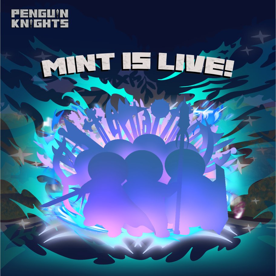 penguinknights's tweet photo. Mint is live Knights!! ⚔️

We are slightly over allocated so make sure to get in fast.

https://t.co/j6ZWMWA99W

https://t.co/8D6O6vKTYK

https://t.co/QMRvY7BuG3

Join the spaces and come party with us whilst we mint!!!

#mintday #NFTsales https://t.co/dhFWJYJN7v