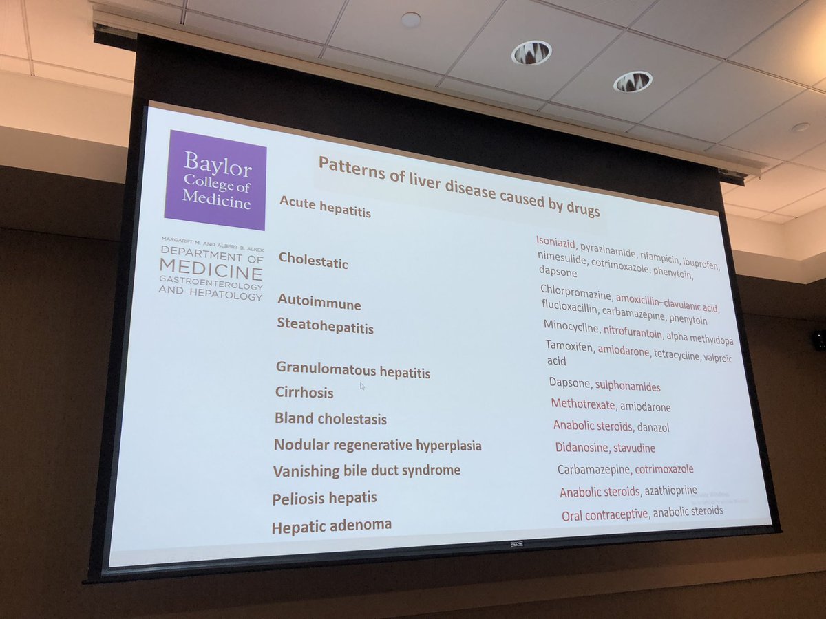 HowardTLeeMD's tweet photo. A very concise 🔥review by @JalalPrasun @JalalPrasun about #DILI at #BCMGIBoard review 2022
Common culprit💊 and general approach 👇
High yield on the GI Board exam!!
#LiverTwitter #GITwitter @bcm_gihep @NMansourMD #KalPatel https://t.co/OD7u2Txeaj