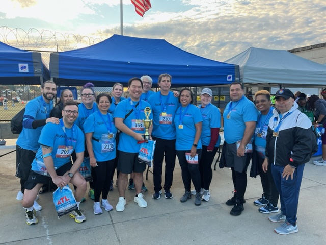 This morning, we were thrilled to support the Mayor’s 5k on the 5th Runway Race, (the proceeds benefit the Mayor’s Youth Program and @unitedwayatlanta) and to WIN the Largest Team Award! Cheers to <a href="/andreforatlanta/">Andre Dickens</a> and all who made the race possible!