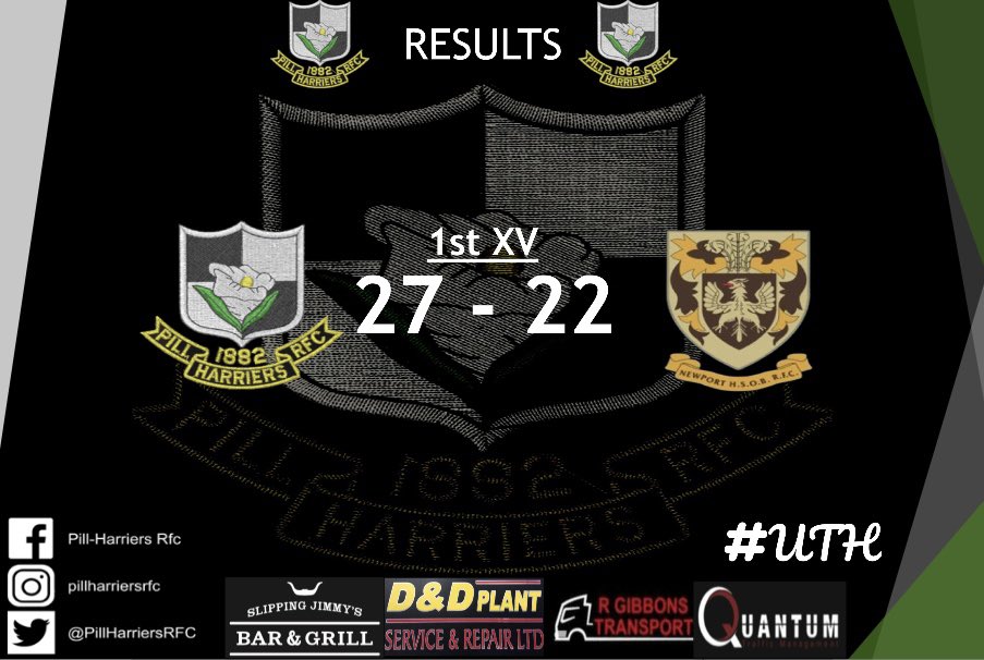 PillHarriersRFC's tweet photo. W😮‍💨 Hell of a Derby day win for us against @NHSOBRFC1 today! Shift from 1-20 🖤🖤🖤 #UTFH 

Hell of a Win for @PILLAFC in Welsh cup! What a day for the club💛#UTP https://t.co/QlUdT7zSM3