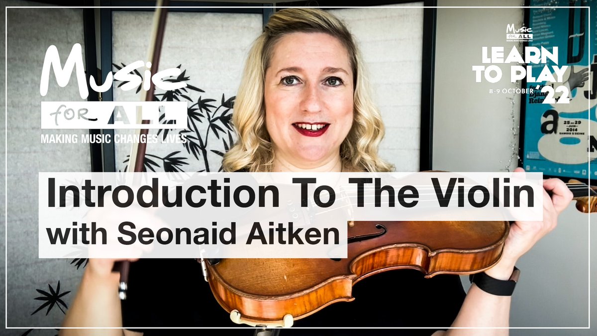 MfACharity's tweet photo. 📢Coming up next!
Tune into our YouTube channel at 6pm to see @SeonaidAitken tutoring us on both vocals and violin!
Watch here: https://t.co/EVIyhkG3Lc
#LearntoPlay #LearntoPlay22 #MusicforAll https://t.co/8SYSgMdpWn