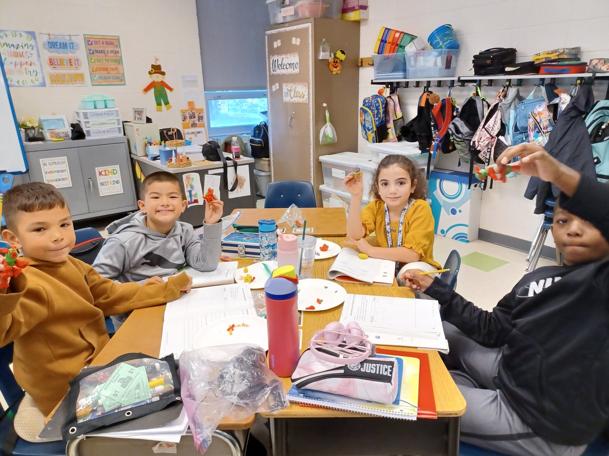 The students enjoyed creating clay creatures in Science. A great way to model inherited traits! #oakridgemustangs