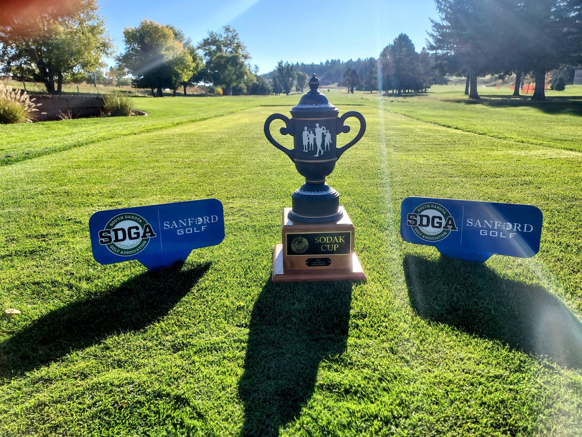 SDGAgolf's tweet photo. We are at Spearfish Canyon GC @golfscgc for the 2022  SoDak Cup today and tomorrow. 12 @SDGAgolf Amateurs and 12 PGA Professionals face off in a team match play format. The Ams hold the Cup. Follow the action on Golf Genius with the GGID: SODAK22. https://t.co/55YMumfuvh