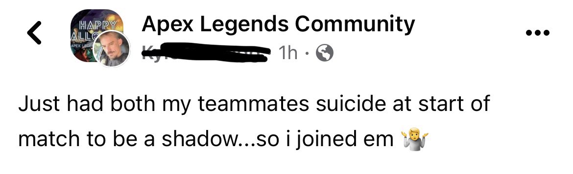 Back in the lobby quicker than a Wraith main who landed on streamer building.