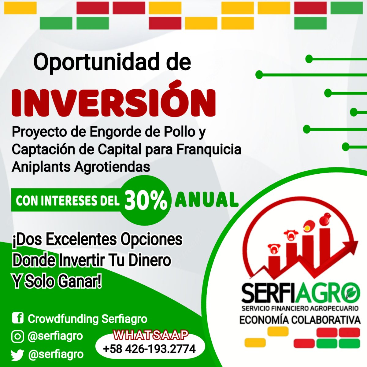serfiagro's tweet photo. OPORTUNIDAD DE INVERSIÓN CON LOS PROYECTOS SERFIAGRO...

NO TE LO PIERDAS!!! PARA MÁS INFORMACIÓN CONTÁCTANOS!!! https://t.co/2MMfFWit1S