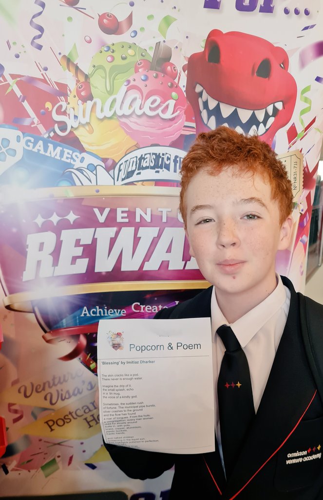 venture_rewards's tweet photo. What better way to celebrate #NationalPoetryDay than having popcorn while you read a good poem. @Venture_Create @OrmistonVenture @Venture_Achieve @Venture_Aspire @Venture_Innov8 https://t.co/Hpgj0Qr4JB