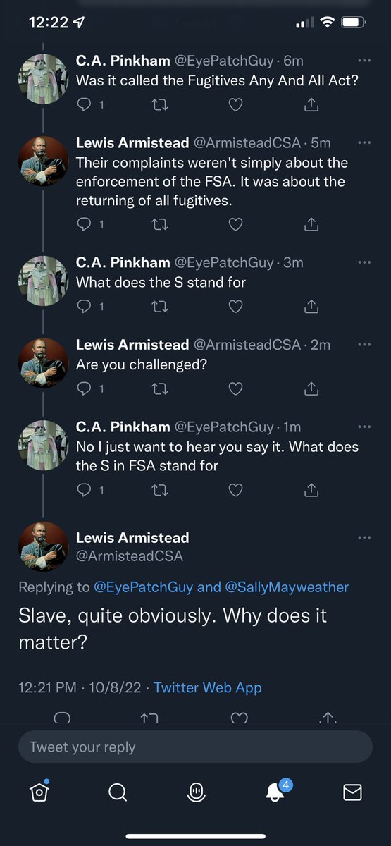 The thing about the “it wasn’t about slavery chuds” is if you just keep asking them questions they eventually will have to admit it was about slavery