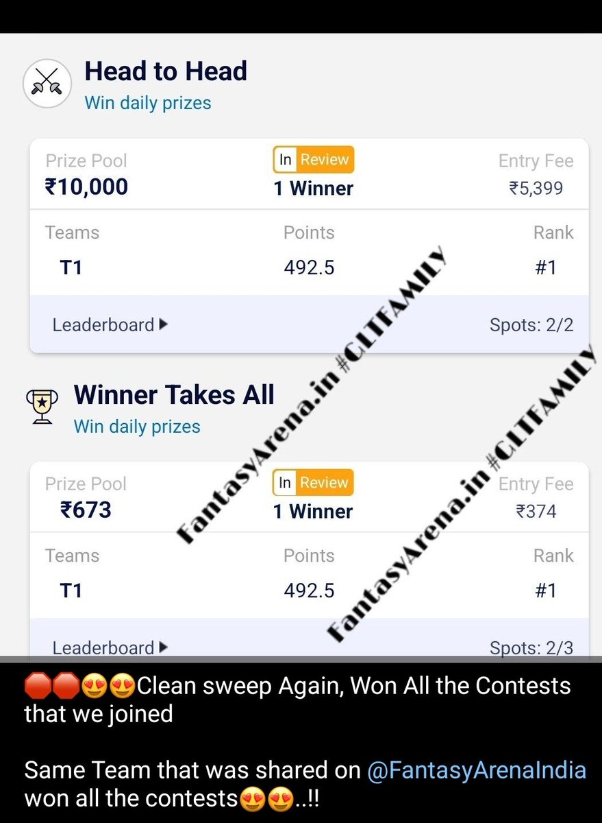 mayankglt's tweet photo. Results Prokabaddi,Consecutive wins,Logic wins over Guess work anyway.. All Contest clean swept everywhere..Mohit Goyat, Proved to be the Differential Pick over Aslam Inamdar as stated in the video and Telegram channel
@ProKabaddi #PATvsPUN #ProKabaddi https://t.co/Tsz8SCdqMl