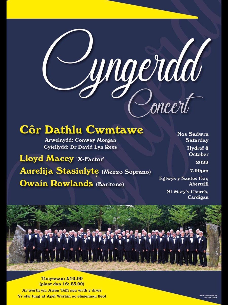 7 o’r gloch heno - gwledd yn eich disgwyl #Aberteifi
Feast of music 7pm #Cardigan