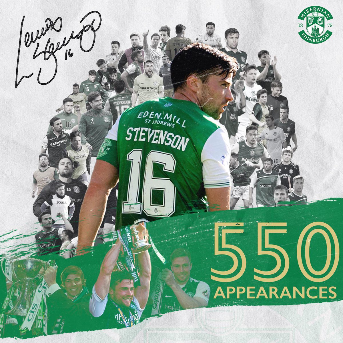HibernianFC's tweet photo. 5⃣5⃣0⃣ not out.

An incredible achievement yesterday, Lewy! 👏 https://t.co/pQeaDbIqav
