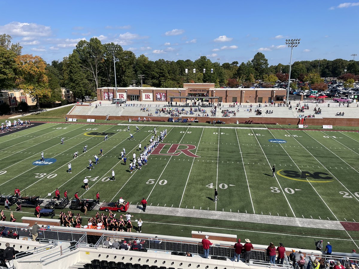 The last two unbeaten teams in the SAC are meeting today! Lenoir-Rhyne and Limestone will battle Between the Bricks at 1 PM for 1st place in the Piedmont Division. Me and @CoachJPolizzi will have it for you here at 12:45: lrbears.com/listen