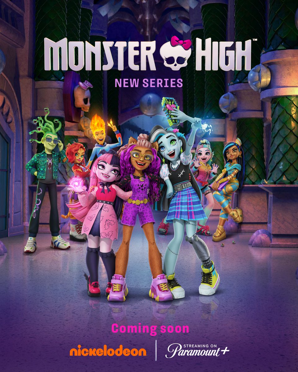 The ghoulest school welcomes a new class of reimagined mon-stars 💜 Monster High the animated series, coming soon to Nickelodeon and @paramountplusuk 👻