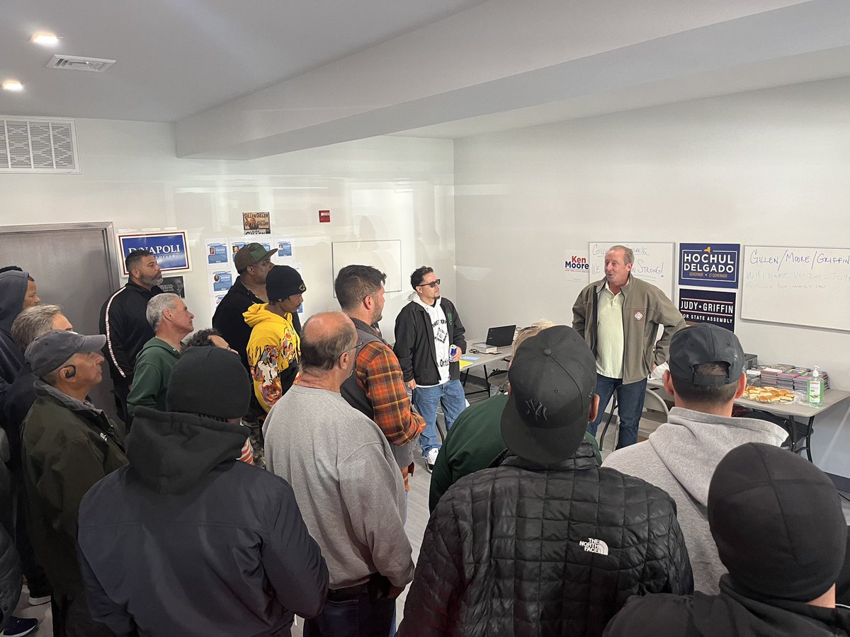 MooreforNewYork's tweet photo. Team Moore is hitting the streets this weekend. Thank you to @CarpentersNyc for canvassing for myself and our next Congresswoman @LauraAGillen. With your help, we’re going to win in November! 

Happy #Knocktober https://t.co/pD2oH30vQY