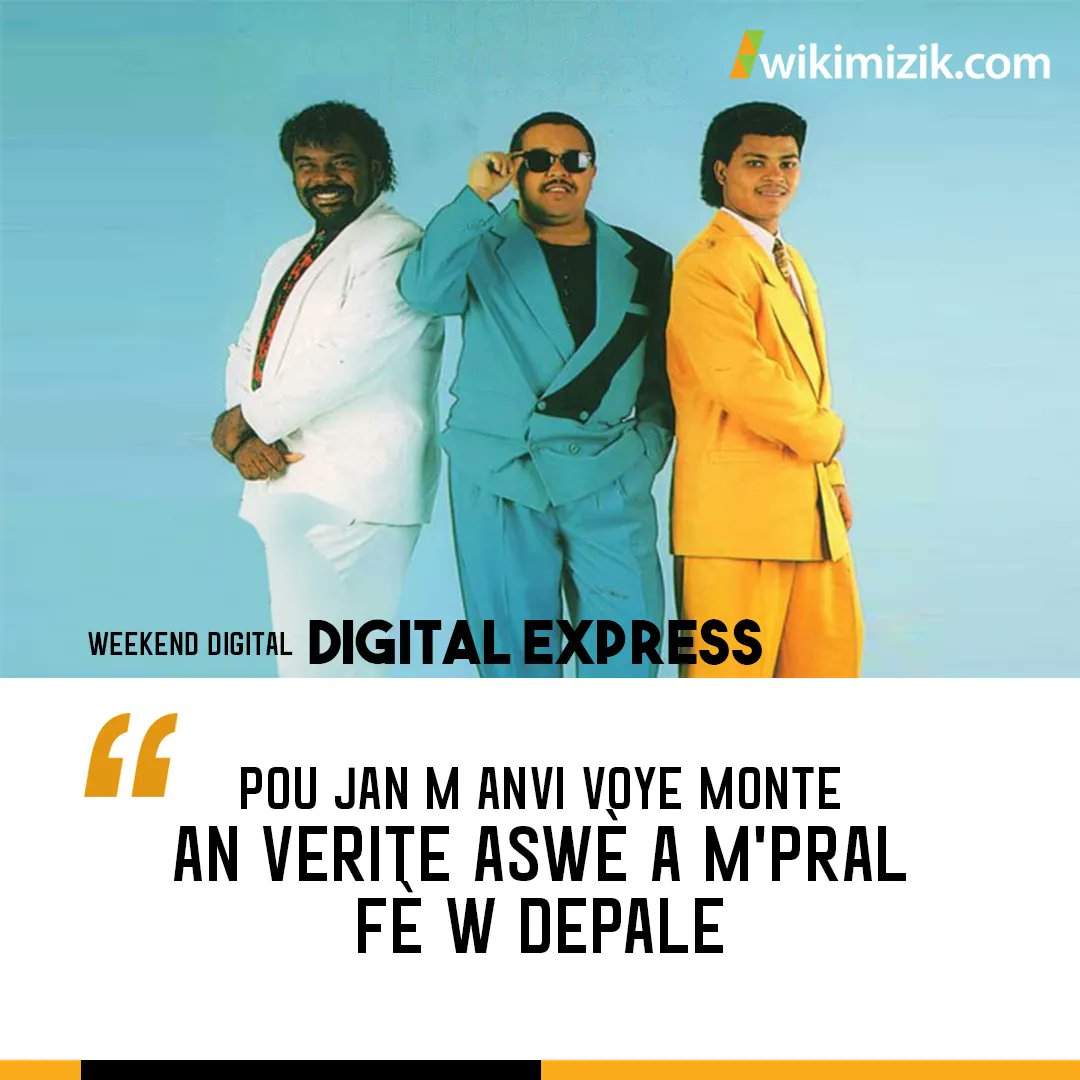 Digital Express, Album Nou Pare
.
Vin di Ki pawòl ou renmen sou mizik sa-a?
.
Weekend Digital by Digital Express @ansytomercierofficial 
Nou gen pawòl yo sou #wikimizik
Mizik. Pawòl. Eksplikasyon
.
Picture of Spotify
DM for Credit/Removal
.
.
.
#miziklakay #wikimizik