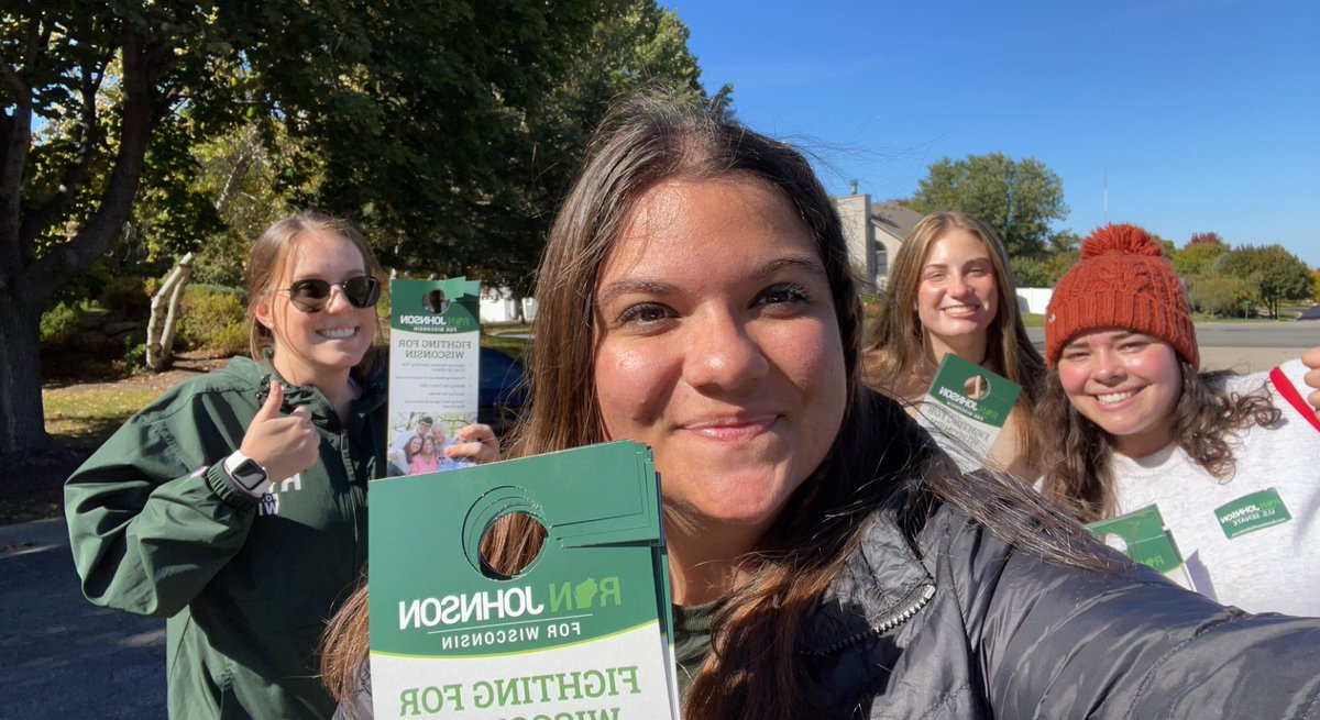 Students for Ron (@studentsforron_) on Twitter photo Some members of <a href="/GOPBadgers/">College Republicans of UW-Madison</a> out in Fitchburg knocking doors for <a href="/RonJohnsonWI/">Ron Johnson</a>!! Great work team👏🏼👏🏼 Some members of <a href="/GOPBadgers/">College Republicans of UW-Madison</a> out in Fitchburg knocking doors for <a href="/RonJohnsonWI/">Ron Johnson</a>!! Great work team👏🏼👏🏼