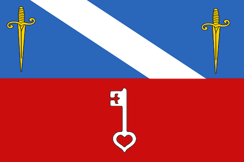 Vexillologie's tweet photo. Le drapeau de #Hasnon (@departement59/@hautsdefrance) entre sur liste & carte drapeaux communaux 🇫🇷. Rappel:🛡️ & fond uni = notre note de 1/5 niveau design en #Vexillologie. L'Armorié (🖌️@nashtags) serait bien plus adapté. Merci @OlivierTouzeau pour info!👉https://t.co/lnFz90tc56 https://t.co/BOq2K573Rg