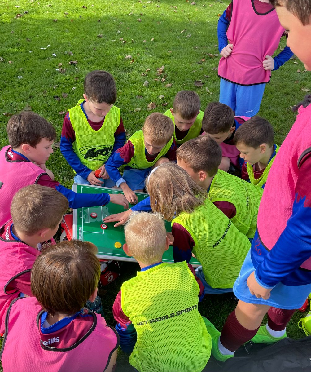 MervueUnitedAFC's tweet image. @MervueUnitedAFC U10's planning their own tactics prior to games with @ColgaFC today 
Well done to coach Steve Stenson and his future club stars