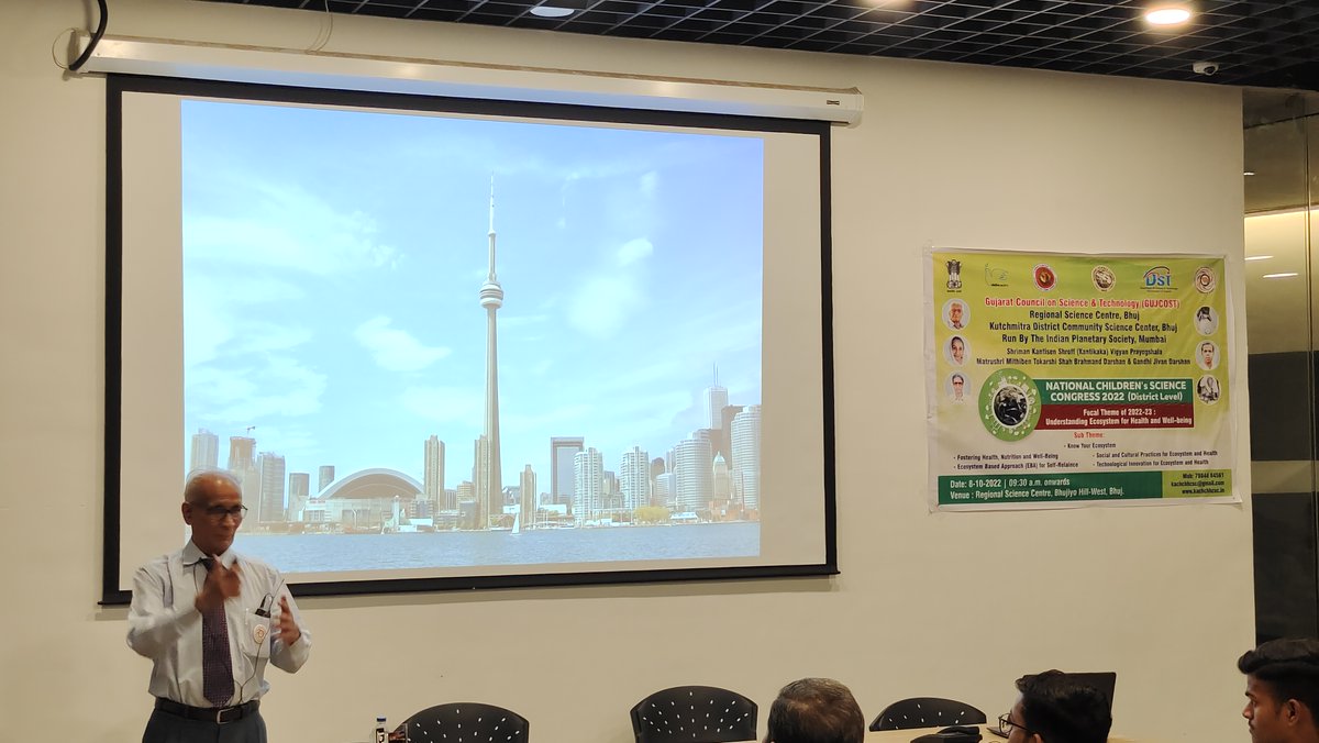 RscBhuj's tweet image. As part of #WorldSpaceWeek2022 celebration students of #GECBhuj has attended an expert session delivered by prominent #AstroScientist Dr.J.J.Rawal and also satisfy their curiosity by watching #Jupiter #Moon and #Saturn in #SkyGazing activity. 
@InfoGujcost