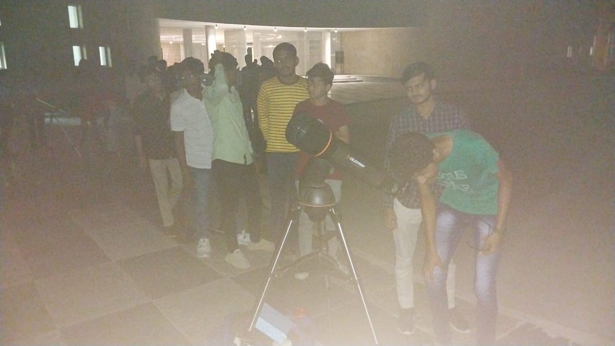RscBhuj's tweet image. As part of #WorldSpaceWeek2022 celebration students of #GECBhuj has attended an expert session delivered by prominent #AstroScientist Dr.J.J.Rawal and also satisfy their curiosity by watching #Jupiter #Moon and #Saturn in #SkyGazing activity. 
@InfoGujcost