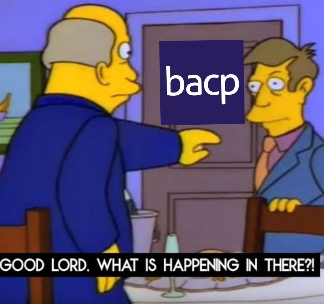 TWATtherapists's tweet photo. We visited with our good friends at the BACP last week and confirm that everything is totally normal. Nothing to see here. https://t.co/5FfeXOsnYh