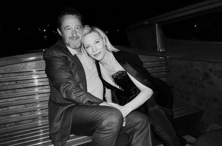 cate blanchett and andrew upton in venice, 2022