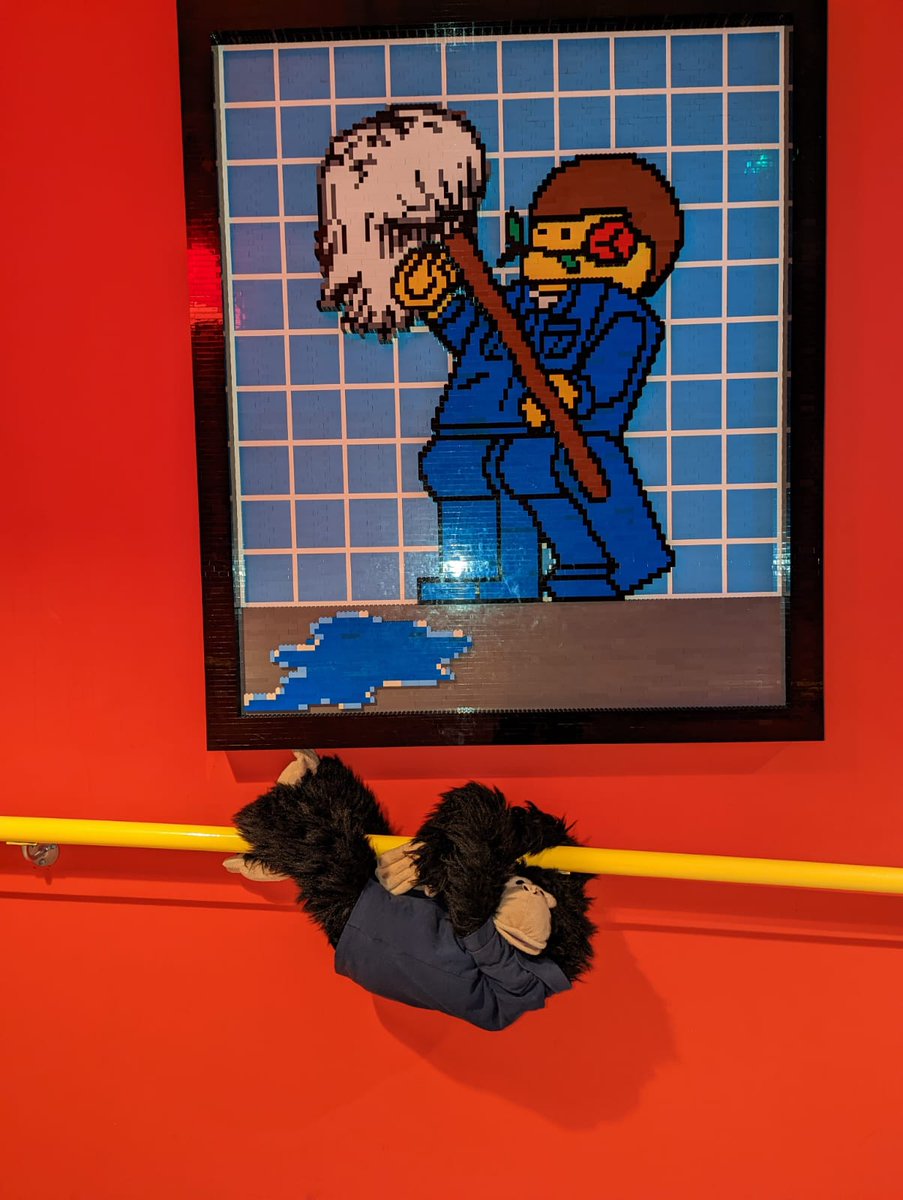 Gemmatmp's tweet photo. @IntakeSchool PW in Y3S took percy to lego land Manchester clearly he couldn't resist monkeying around 🙊 https://t.co/V36pDSYUG0