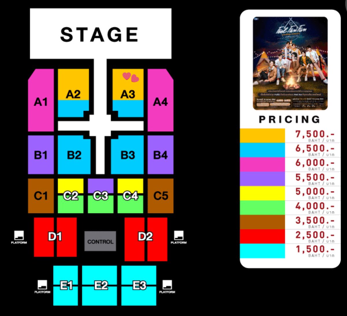 3hippos_'s tweet photo. [ขายบัตร]

 #FFFCampingConcert 

🍋Price 7500
🤍Zone A3 
☀️Row AF
☁️Seat No. 5x

🌻ได้ Benefit ครบทุกอย่าง
🌷สามารถนัดรับตามแนว BTS MRT ได้

สนใจ DM ได้เลยนะค้า
#เอิร์ทมิกซ์ #ปอนด์ภูวินทร์ #จุงดัง
#EarthMix #PondPhuwin #JoongDunk https://t.co/BNGrjkEgAH