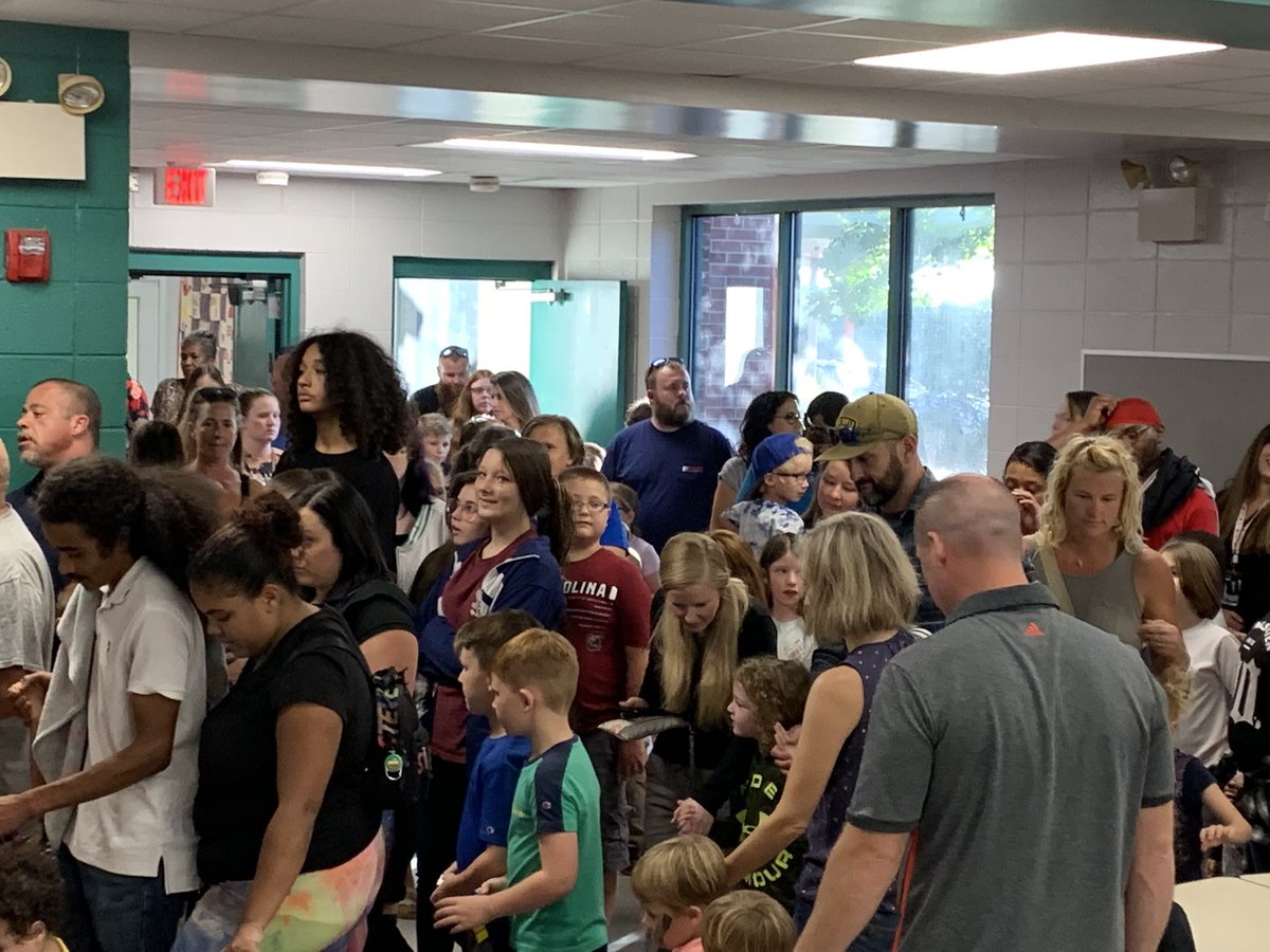 PrincipalHester's tweet photo. It’s been such a joy to have open doors again! In the past two weeks we have had Open House, Grandparents Lunches, and Donuts with Dudes! Building community matters! #HeritageHype https://t.co/0RQVQlZwAB