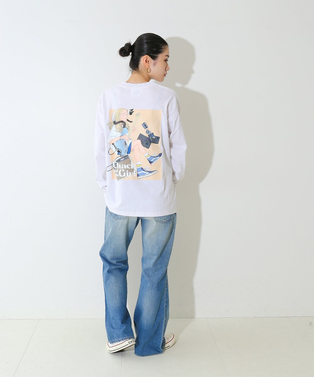 「"Chack and the Girl"ロンT/グレイBAYCREW'Sとのコラ」|サイトウユウスケのイラスト