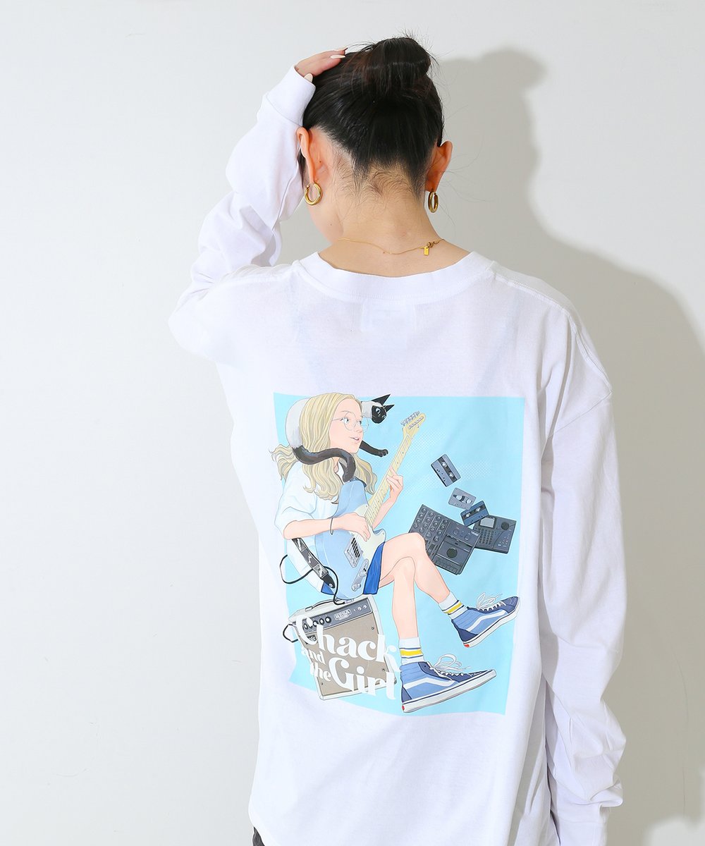 「"Chack and the Girl"ロンT/ホワイトBAYCREW'Sとのコ」|サイトウユウスケのイラスト