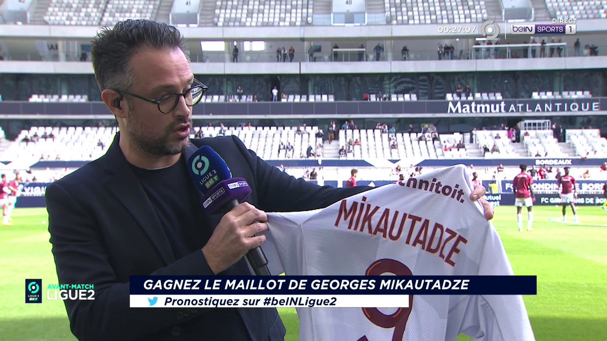 beinsports_FR's tweet photo. [🎁CONCOURS] ⚽️ #beINLIGUE2 
🔮 Donnez votre pronostic pour #FCGBFCM via #beINLIGUE2 
👕 Le maillot de Georges Mikautadze est à gagner !
😉 Follow @beinsports_FR pour jouer 
#beINLIGUE2 https://t.co/uEwfczil34
