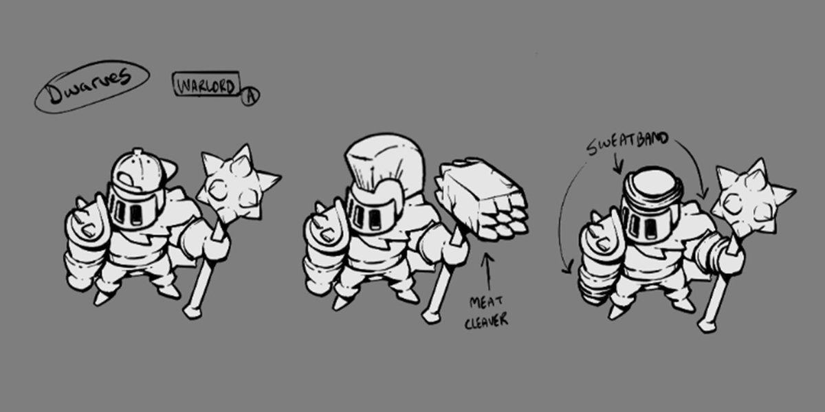 QCFdesign's tweet photo. From concept sketches to 3D modelling and line-art, to colouring and texturing, and finally to being in game! ๐ฅณ
With 6 kin and 16 classes in the game, this process gets done 96 times! And that's only for the player models ๐คฏ https://t.co/YCty9fams8