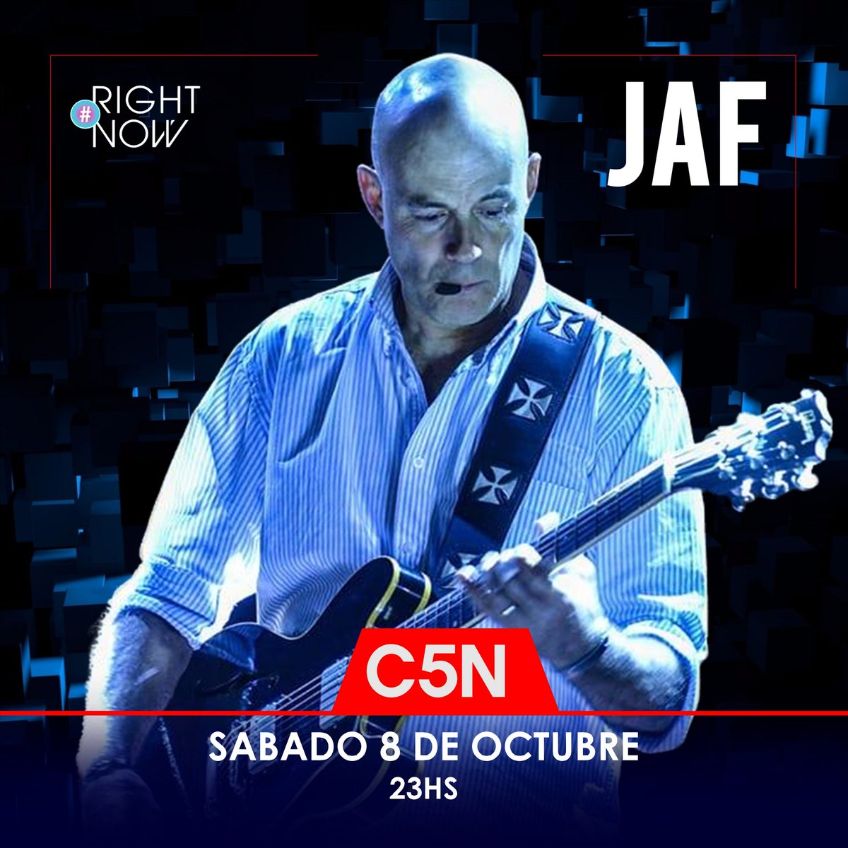 📺 JAF HOY EN C5N 📺

👉 Esta noche a las 23hs JAF en Right Now en una entrevista con <a href="/julietacam/">Julieta Camaño</a>.

👉 Todo sobre Nocivo, el Teatro Opera, la música y mucho más.

📺 Lo ves por @c5n a las 23hs y repeticiones

El álbum NOCIVO ya disponible en plataformas. 
6 días para el Opera🔥