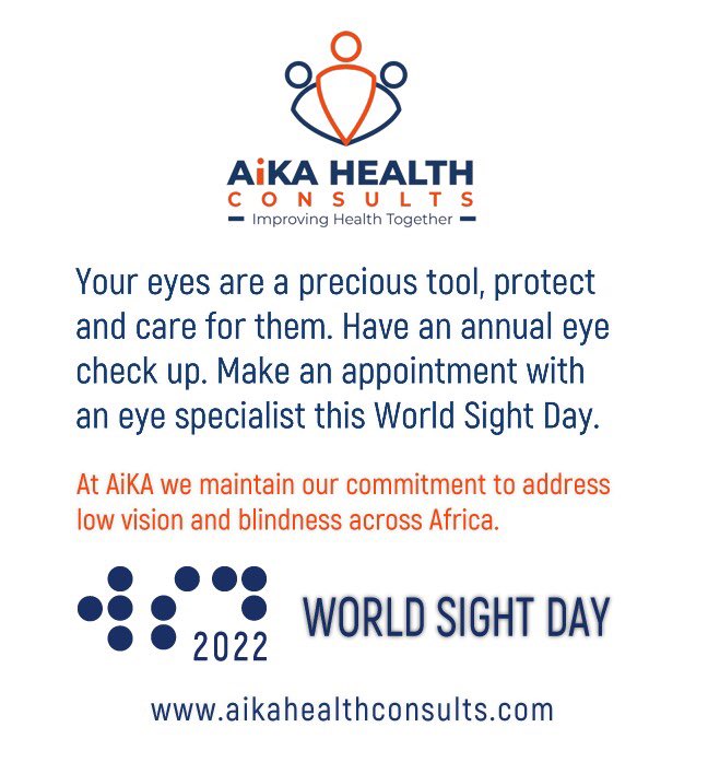 AikahealthUG's tweet photo. AiKA Health Consults joins the rest of the world to celebrate world sight day 2022 https://t.co/1SxgZ6gCdF