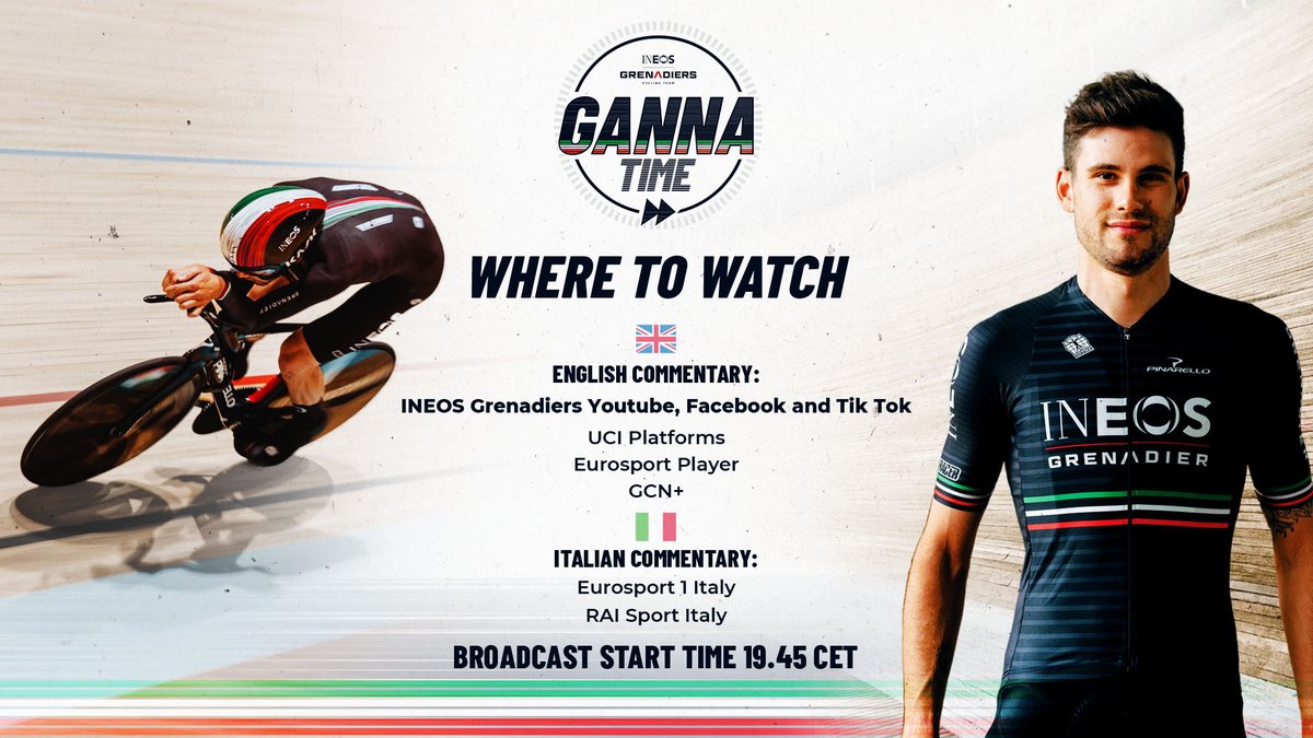 NetcompanyINEOS's tweet photo. Here's all the key viewing information for tonight's #UCIHourRecord 📺💻📱

Join us and Pippo from 18:45 BST / 19:45 CET ⏱️ https://t.co/YEIBTKuPsx