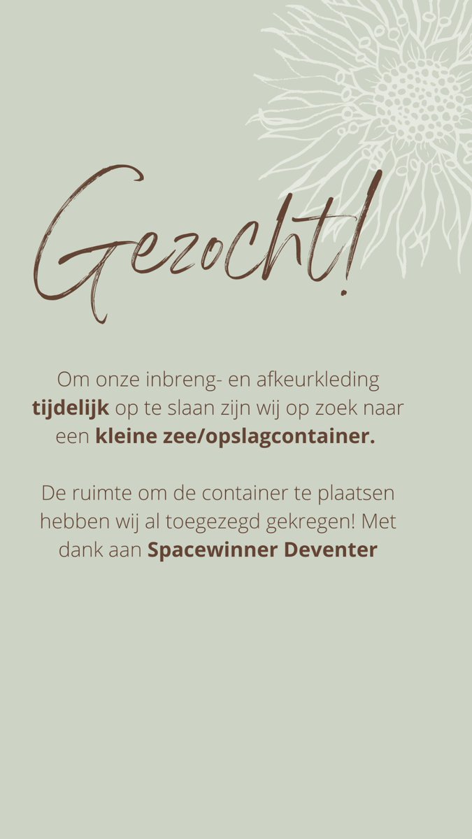 Wie kan ons helpen? Het gaat om tijdelijk gebruik (maximaal 2 jaar). #container #zeecontainer #opslag #Deventer
