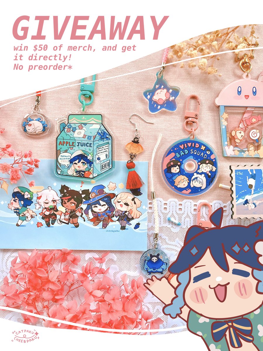 🎉GIVEAWAY TIME!🎉
Seeing that there is only one week left before my store PO closes, I have decided to do a quick giveaway~

HOW TO JOIN:
- Like, RT and Follow
- Comment your favourite item that Ive made!

Win $50 worth of merch, and get them immediately!