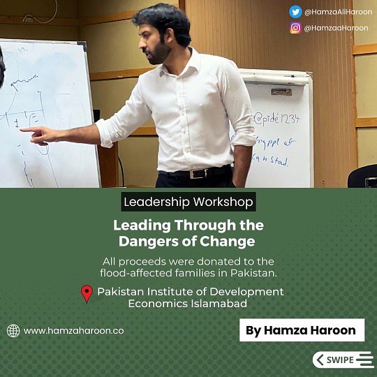 HamzaAliHaroon's tweet photo. The workshop I conducted in partnership with @PIDEpk is a step towards #buildingcapacity & #creatingleadership at all levels of our society in Pakistan. π΅π°
It is a movement to generate freedom in our communities to exercise leadership & remove the shackles of dependency. https://t.co/c0djQDINXO