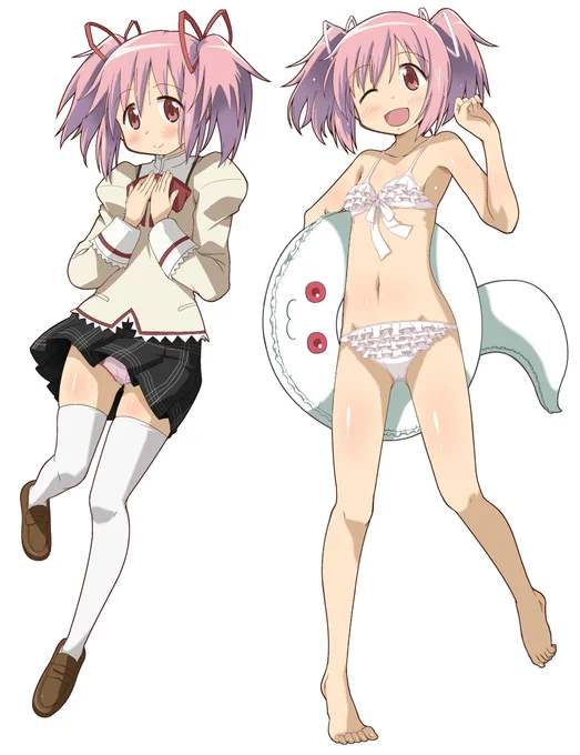 いつもの全身&おぱんつ差分 #まどかマギカ #まどマギ 