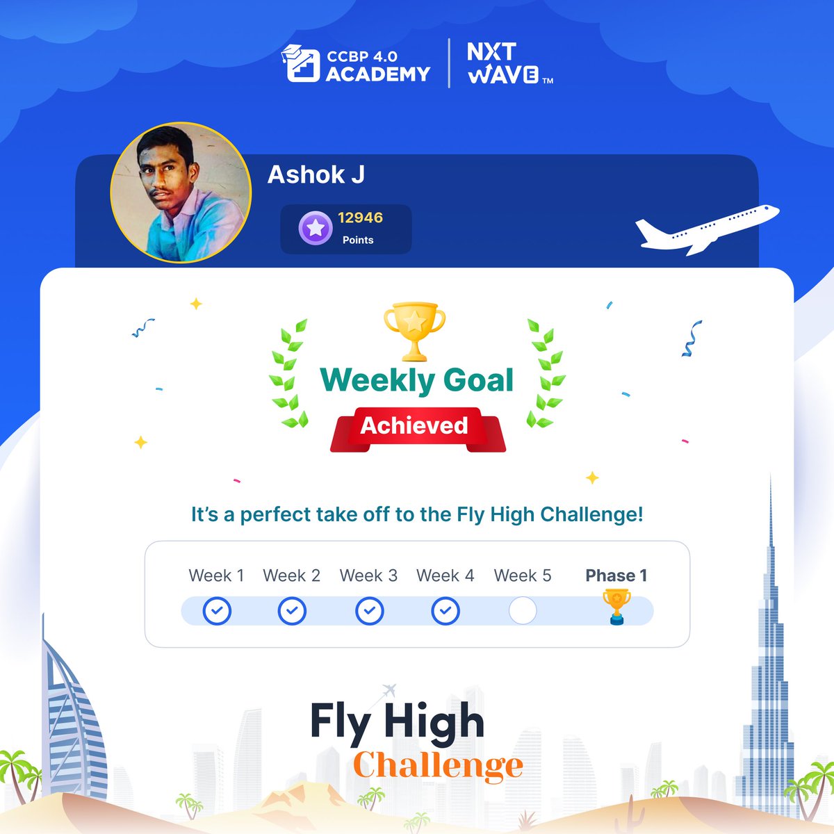 AshokJaggula's tweet photo. Completee 4 th week in Fly High Challenge #NxtWave #ccbp #ccbpians https://t.co/eBfXP5ZXAl
