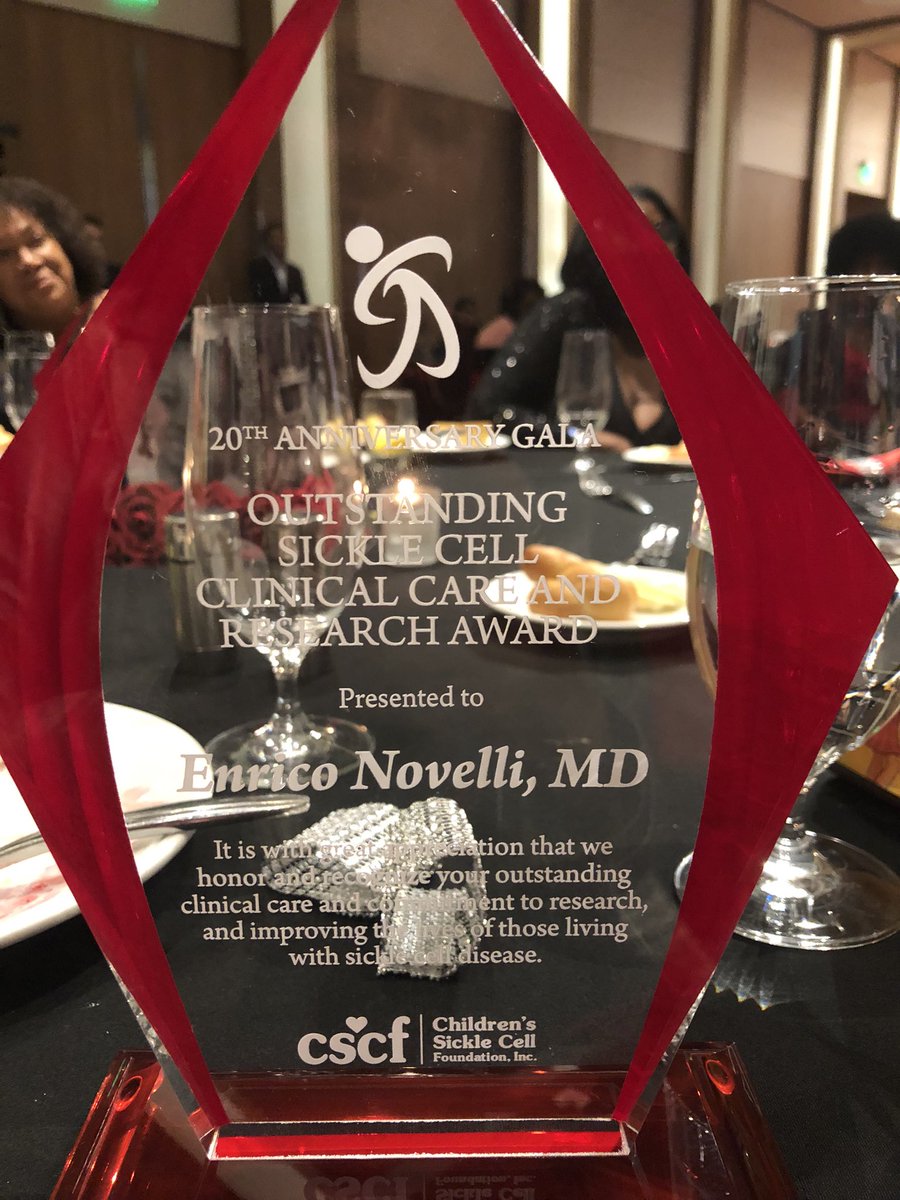 Inspiring night with the #SickleCellWarrior &amp; families- #sickle cell foundation going strong after 20 yrs!! proud to see tireless work and dedication of @EnricoNovelli2 recognized- u remember those early days <a href="/PopNeurosci/">Dr. Beth Shaaban</a> ? #SickleCellWarrior