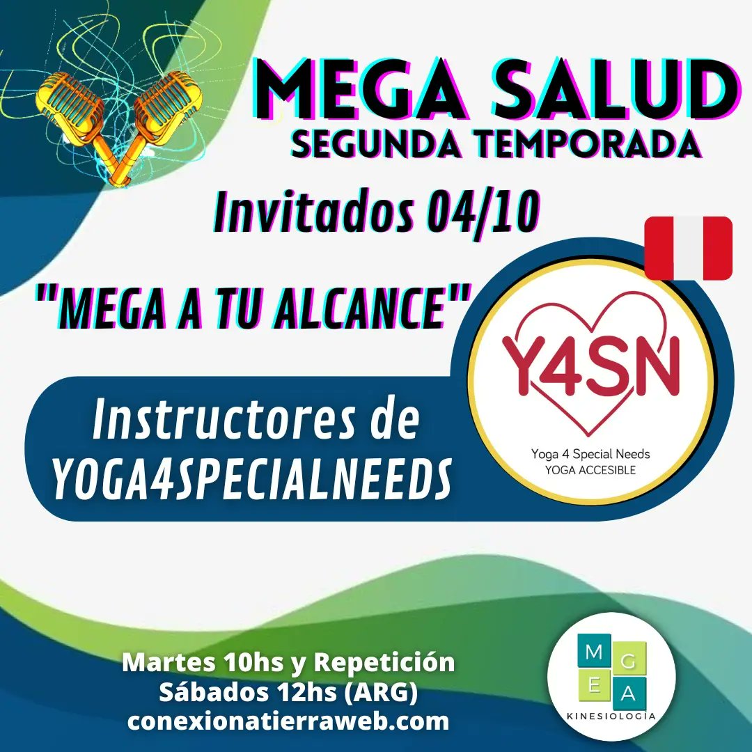 MEGAkines's tweet photo. Hoy Repetición!!!
Excelente programa!!!
Entrevistas al creador de #EPITHERAPY Dr. José Manuel Sánchez🇪🇸 y a los profesores de YOGA4SPECIALNEEDS Vania, Alex y Claudia🇵🇪
🎧https://t.co/qg0VKJTAiN
⏰️12hs🇦🇷 10hs🇲🇽 17hs🇪🇸 10hs🇵🇪 https://t.co/0AjW0a8W91