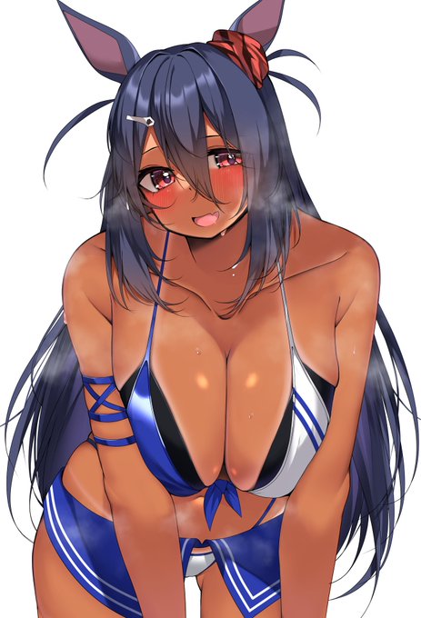 #ウマ娘#ヒシアマゾンpixivリクエストいただきました水着ヒシアマゾンです水着はオールシーズンですよね 