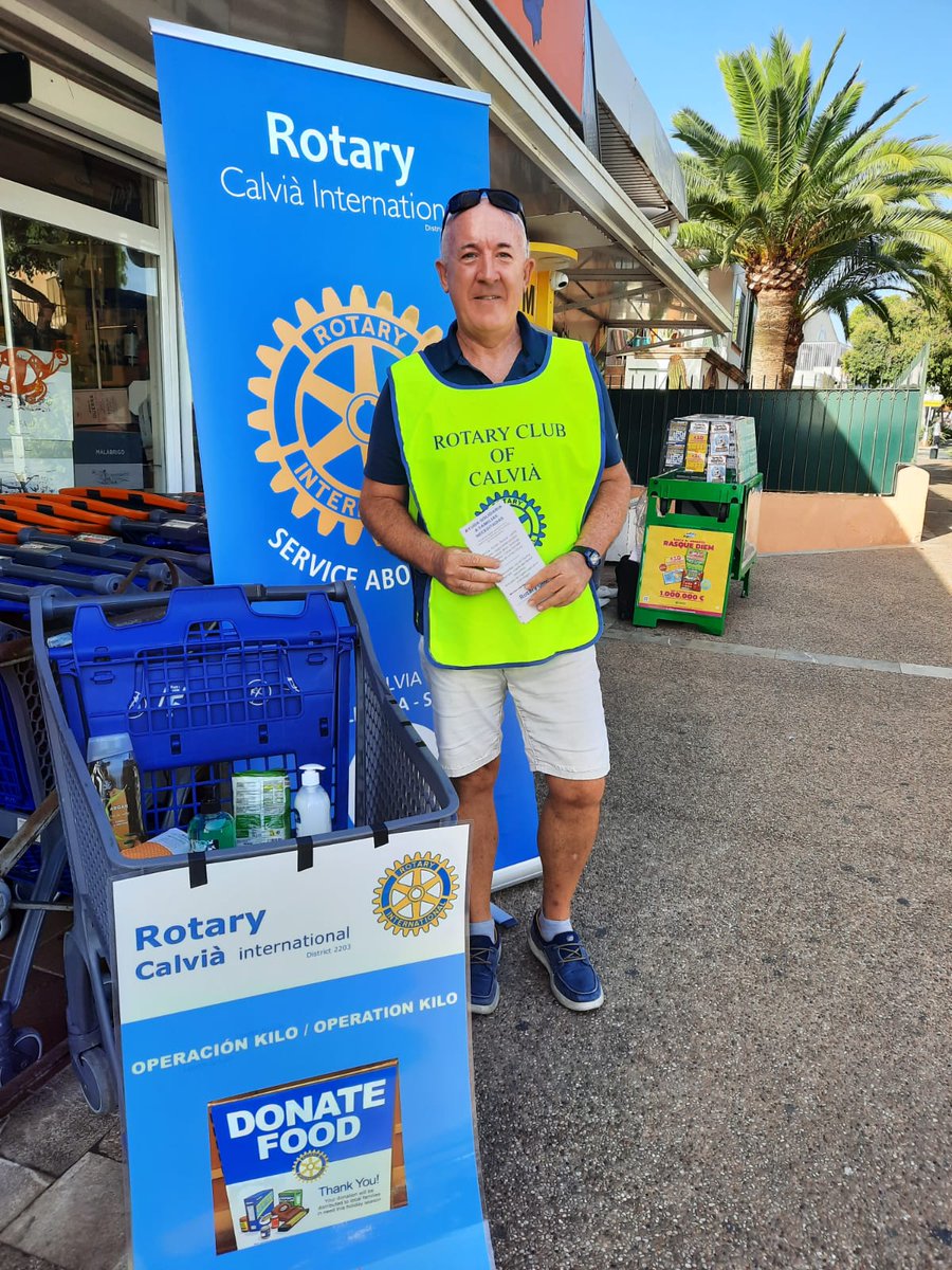 RotaryCalvia's tweet photo. Rotary Calviá participation in Operation Kilo 8th October
Operation Kilo activities at Cidon supermarket earlier today in Portals Nous.
Special “Thank you” to the team at Cidon. They were exceptionally helpful https://t.co/ax5EK12YyU