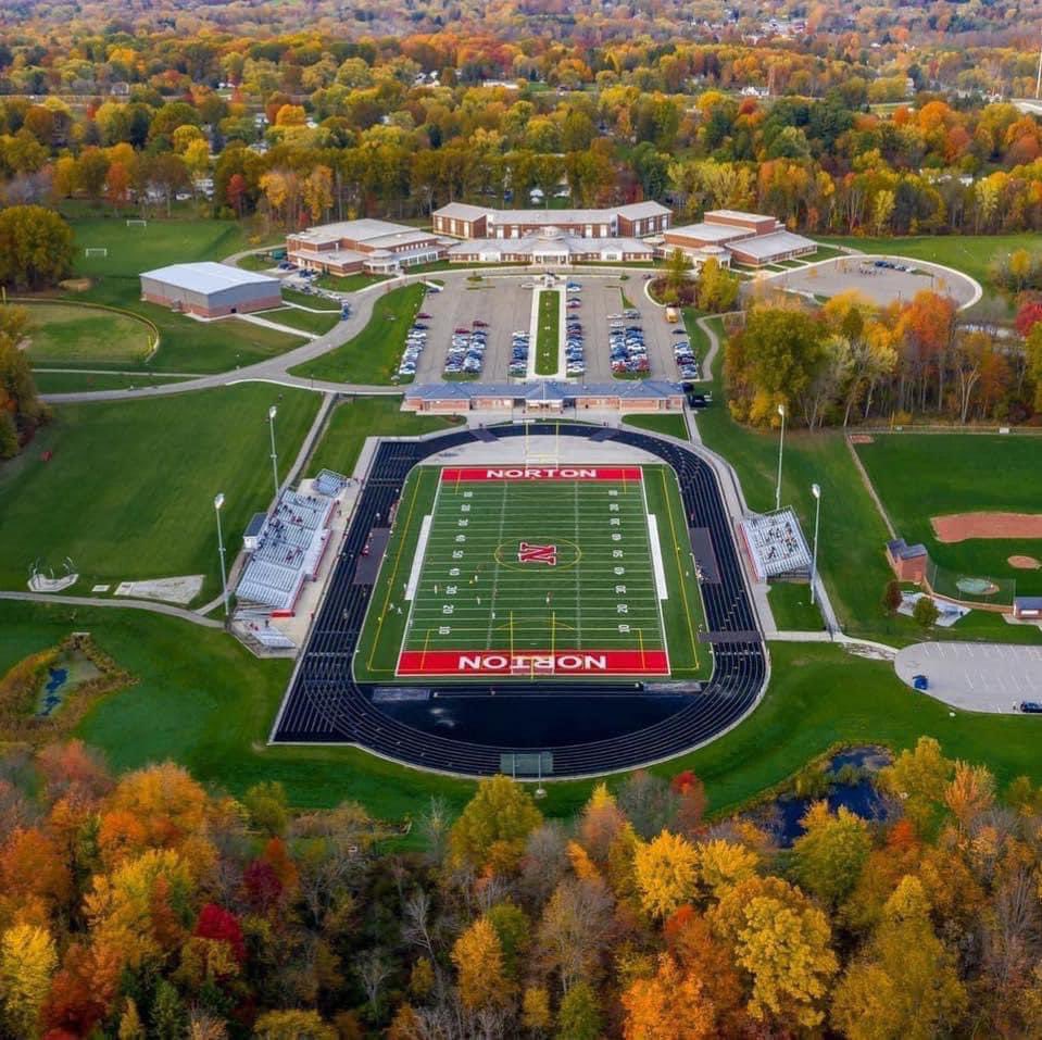 NortonBands's tweet photo. It’s Art In Motion Day! We are ready to host 10 great HS bands on our campus in all of it’s autumn splendor! It’s going to be a beautiful day! Contest starts at 5pm. Come on out! #omea #nortonhsmb #nortonpcd https://t.co/Ydzygd8AJf