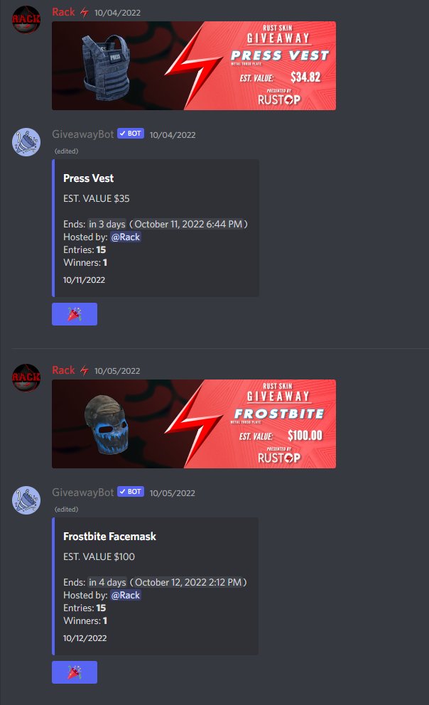 RustOPgg's tweet image. Nitro Booster giveaway happening in the Discord now!

Only 15 people are entered and less then 5 days remaining. Join the Discord and boost the server for your chance to win! 

discord.gg/rustop