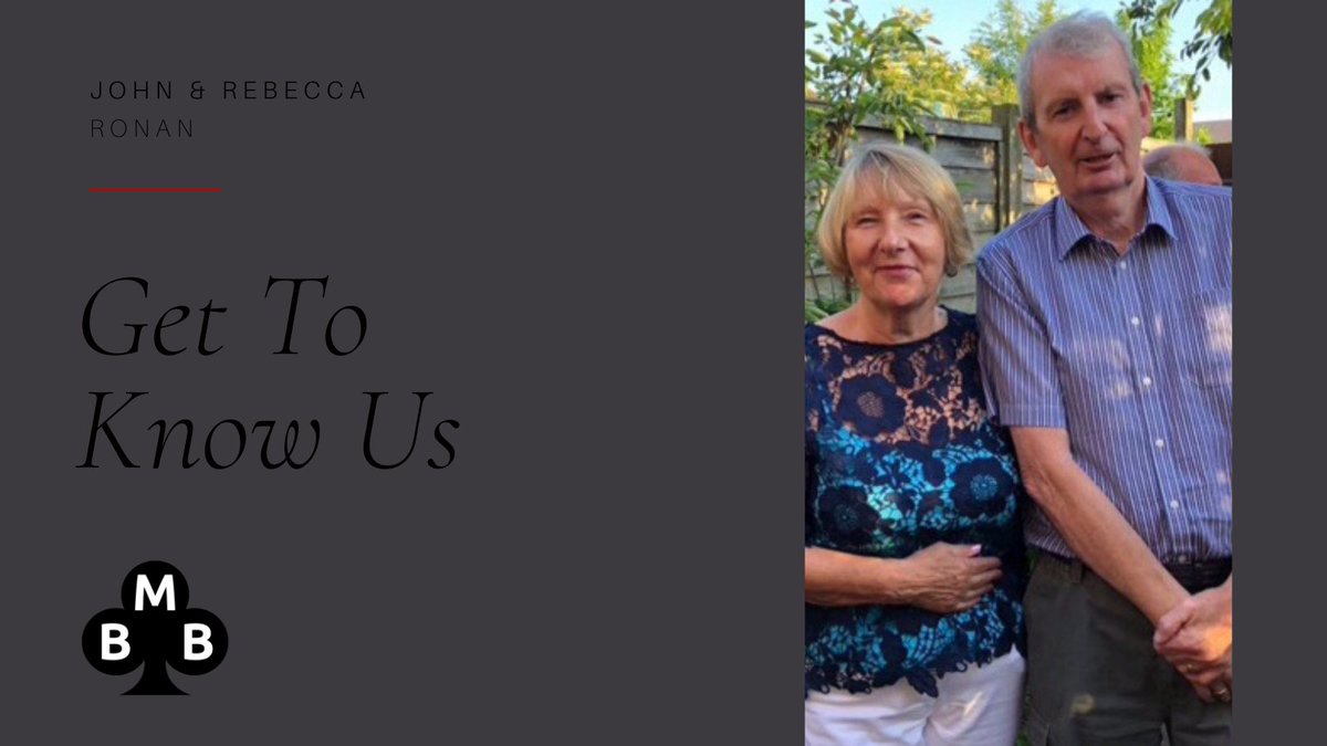 bernard_magee's tweet image. Get to know us.
John &amp;amp; Rebecca are both qualified EBU Directors with John also now directing on BBO. They have been playing bridge for over thirty years and enjoy both competitive and social bridge. 
#gettoknowus #meettheteam #bridgeteacher #learnbridge